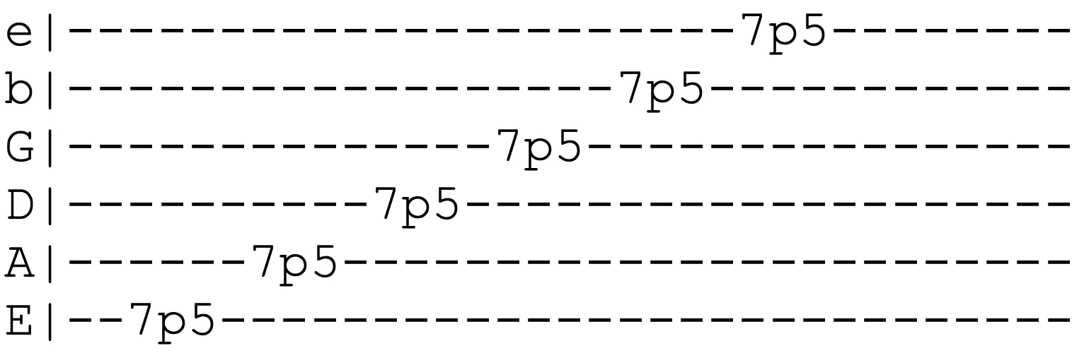 TAB-Beispiel für Pull-Off-Technik.