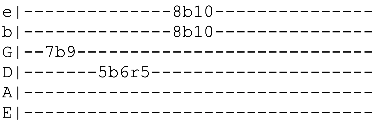 TAB-Beispiel für Bending-Technik.