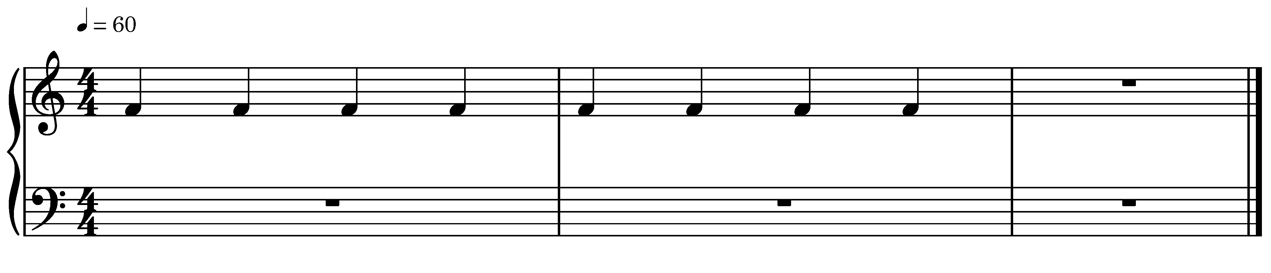 Viervierteltakt mit 60 beats per minute