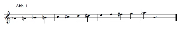 chromatische Tonleiter von Ab‘ bis Ab‘‘