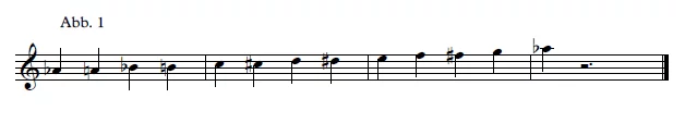 Chromatische Tonleiter im Violinschlüssel